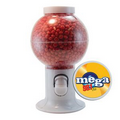 White Gumball Machine Filled w/ Cinnamon Red Hots